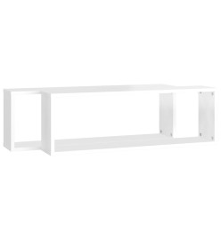 Étagère cube murale 2 pcs Blanc brillant 80x15x26,5cm Aggloméré