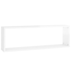 Étagère cube murale 2 pcs Blanc brillant 80x15x26,5cm Aggloméré