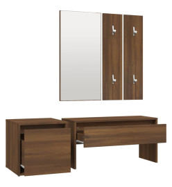 Ensemble de meubles de couloir Chêne marron Bois d'ingénierie