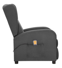 Fauteuil de massage Gris foncé Tissu