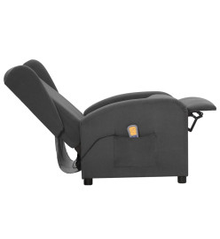 Fauteuil de massage Gris foncé Tissu