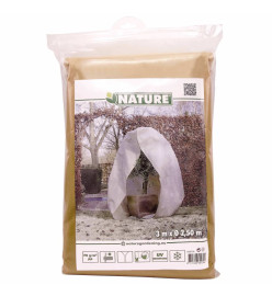 Nature Couverture d'hiver avec fermeture 70 g/m² Beige 3x2,5x2,5 m