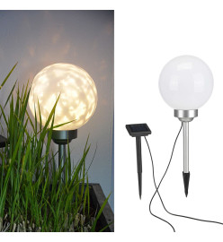 HI Lampe boule solaire rotative à LED de jardin 20 cm