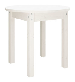 Table basse Blanc Ø 45x40 cm Bois massif de pin