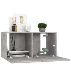 Ensemble de meubles TV 6 pcs Gris béton Aggloméré