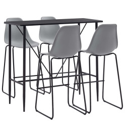 Ensemble de bar 5 pcs Plastique Gris