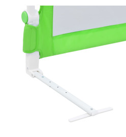 Barrière de sécurité de lit d'enfant Vert 120x42 cm Polyester