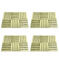 Dalles de terrasse 24 pcs 50x50 cm Bois Vert