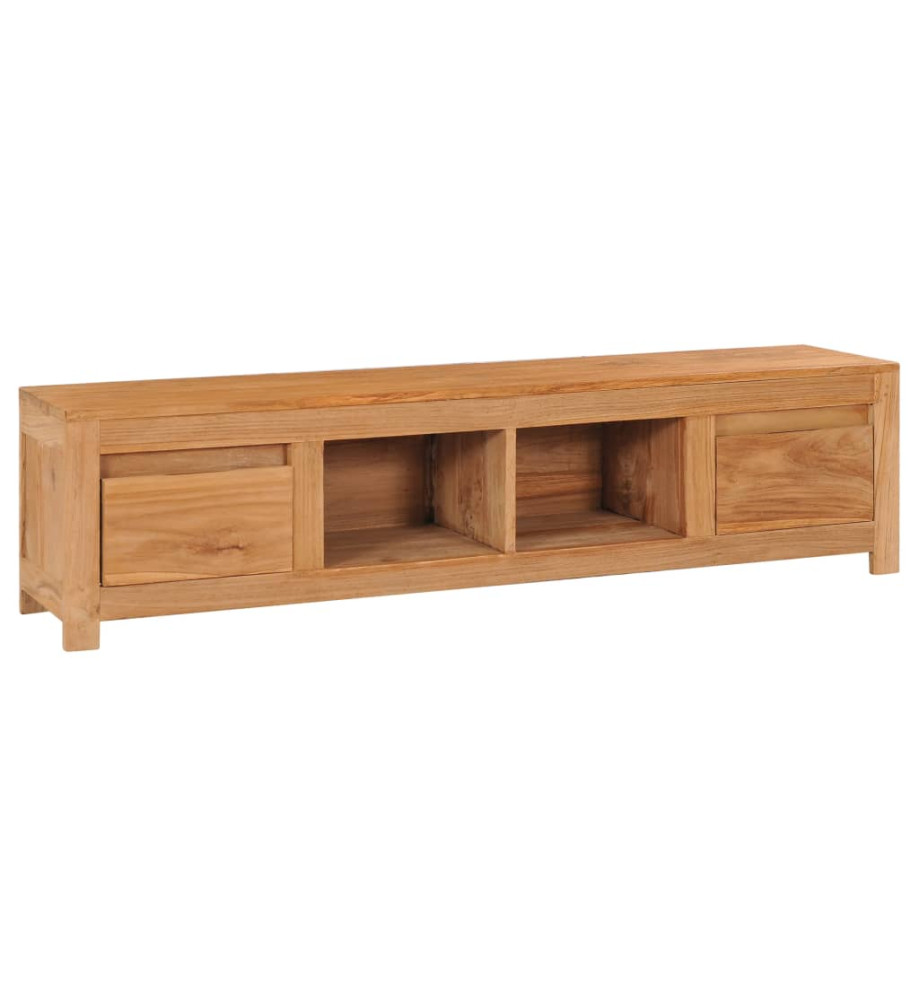 Meuble TV 135x30x35 cm bois de teck massif