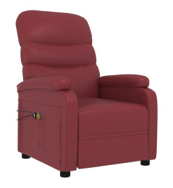 Fauteuil de massage électrique Rouge bordeaux Similicuir