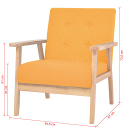 Fauteuil Jaune Tissu