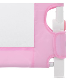 Barrière de sécurité de lit d'enfant Rose 180x42 cm Polyester