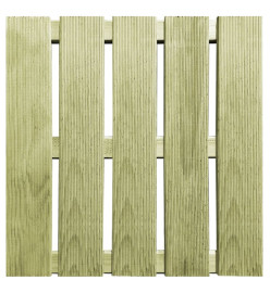 Dalles de terrasse 12 pcs 50x50 cm Bois Vert