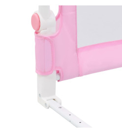 Barrière de sécurité de lit d'enfant Rose 180x42 cm Polyester