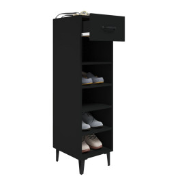 Armoire à chaussures Noir 30x35x105 cm Bois d'ingénierie