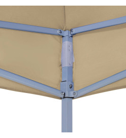 Toit de tente de réception 6x3 m Beige 270 g/m²