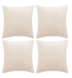 Housses de coussin 4 pcs Tissu 50x50 cm Blanc cassé