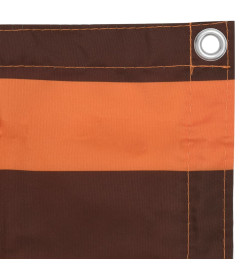 Écran de balcon Orange et marron 75x400 cm Tissu Oxford