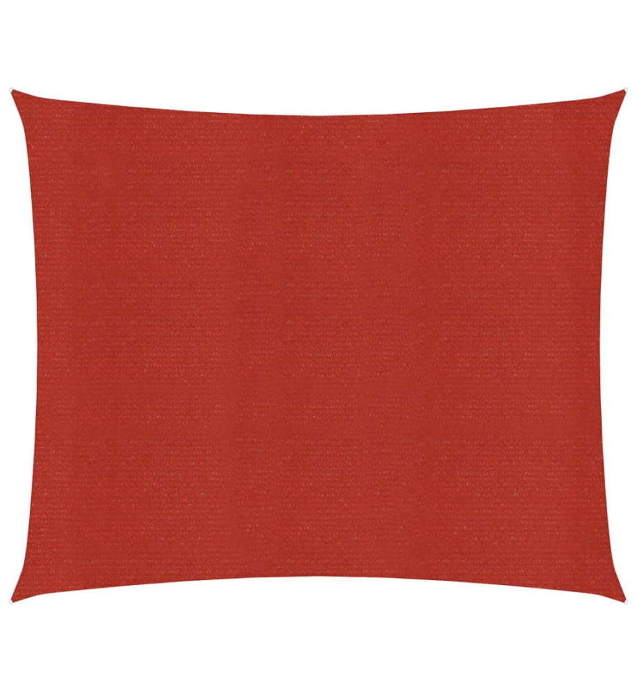 Voile d'ombrage 160 g/m² Rouge 7x7 m PEHD