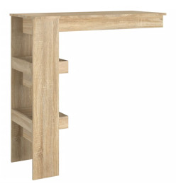 Table bar murale Chêne Sonoma 102x45x103,5 cm Bois d'ingénierie