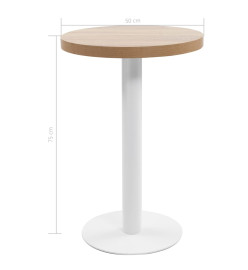 Table de bistro Marron clair 50 cm MDF