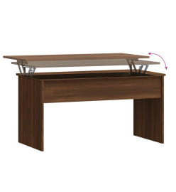 Table basse Chêne marron 102x50,5x52,5 cm Bois d'ingénierie