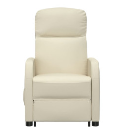 Fauteuil de massage blanc crème similicuir