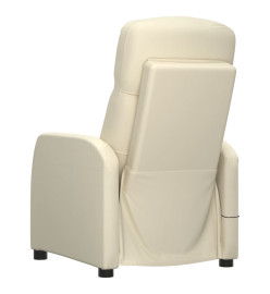 Fauteuil de massage blanc crème similicuir