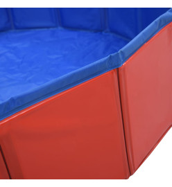 Piscine pliable pour chiens Rouge 160x30 cm PVC