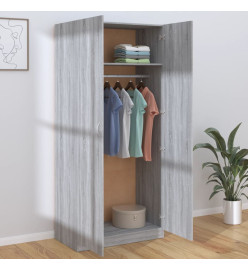 Garde-robe Sonoma gris 90x52x200 cm Bois d'ingénierie