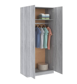 Garde-robe Sonoma gris 90x52x200 cm Bois d'ingénierie