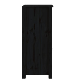 Buffet Noir 40x35x80 cm Bois massif de pin