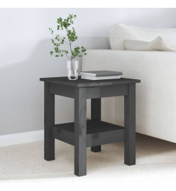 Table basse Gris 35x35x40 cm Bois massif de pin