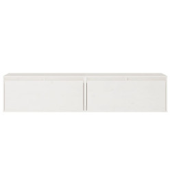 Armoires murales 2 pcs Blanc 80x30x35 cm Bois de pin massif