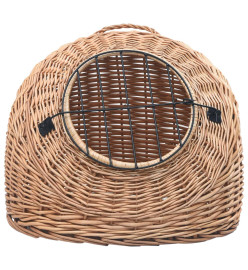 Cage de transport pour chats 50x42x40 cm Saule naturel