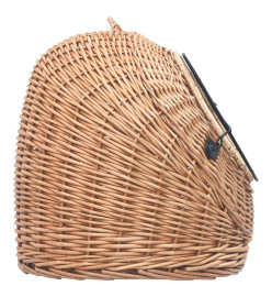 Cage de transport pour chats 50x42x40 cm Saule naturel