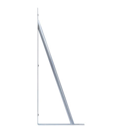 Supports pour poteau de clôture 3 pcs Acier galvanisé