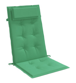 Coussins de chaise à dossier haut lot de 6 vert tissu oxford