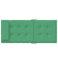 Coussins de chaise à dossier haut lot de 6 vert tissu oxford