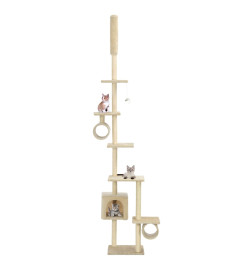 Arbre à chat avec griffoirs en sisal 260 cm Beige