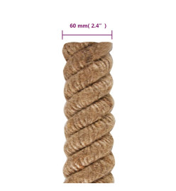 Corde de jute 10 m de long 60 mm d'épaisseur