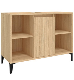 Meuble d'évier chêne sonoma 80x33x60 cm bois d'ingénierie