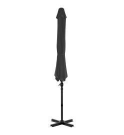 Parasol en porte-à-faux et poteau en aluminium 300cm Anthracite