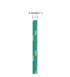 Corde de bateau Vert 2 mm 50 m Polypropylène