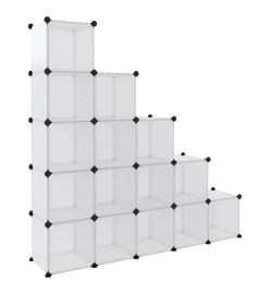 Cubes de rangement 15 pcs avec portes Transparent PP