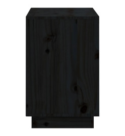 Armoire à chaussures Noir 110x34x52 cm Bois de pin massif