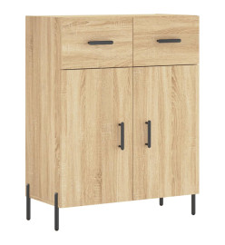 Buffet chêne sonoma 69,5x34x90 cm bois d'ingénierie