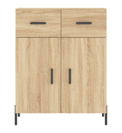 Buffet chêne sonoma 69,5x34x90 cm bois d'ingénierie