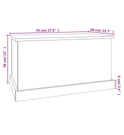 Boîte de rangement gris béton 70x40x38 cm bois d'ingénierie