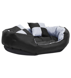 Coussin réversible lavable pour chien Gris et noir 85x70x20 cm